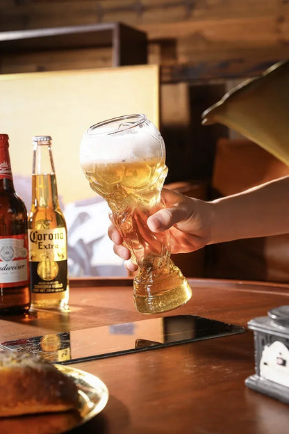 Boccale da birra a forma di trofeo da 600 ml – design calcistico