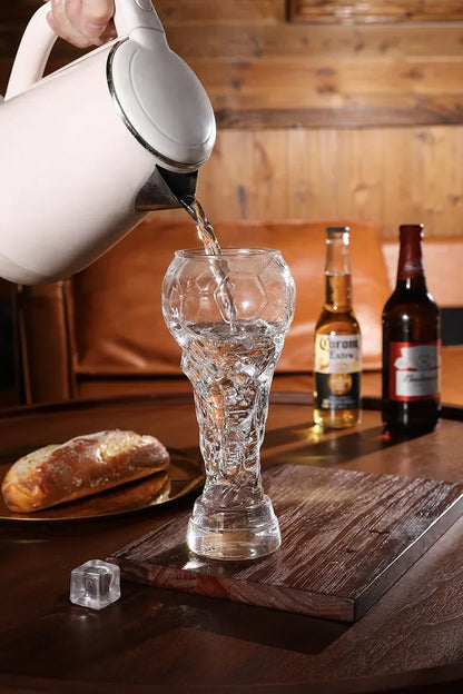 Boccale da birra a forma di trofeo da 600 ml – design calcistico
