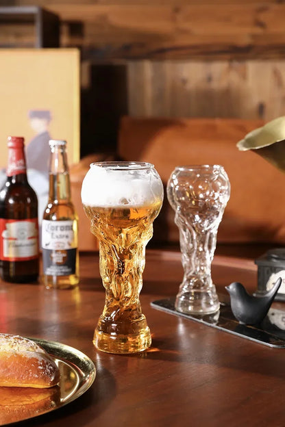 Boccale da birra a forma di trofeo da 600 ml – design calcistico