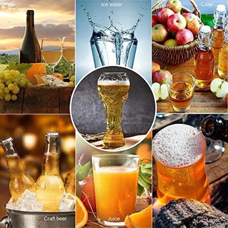Boccale da birra a forma di trofeo da 600 ml – design calcistico